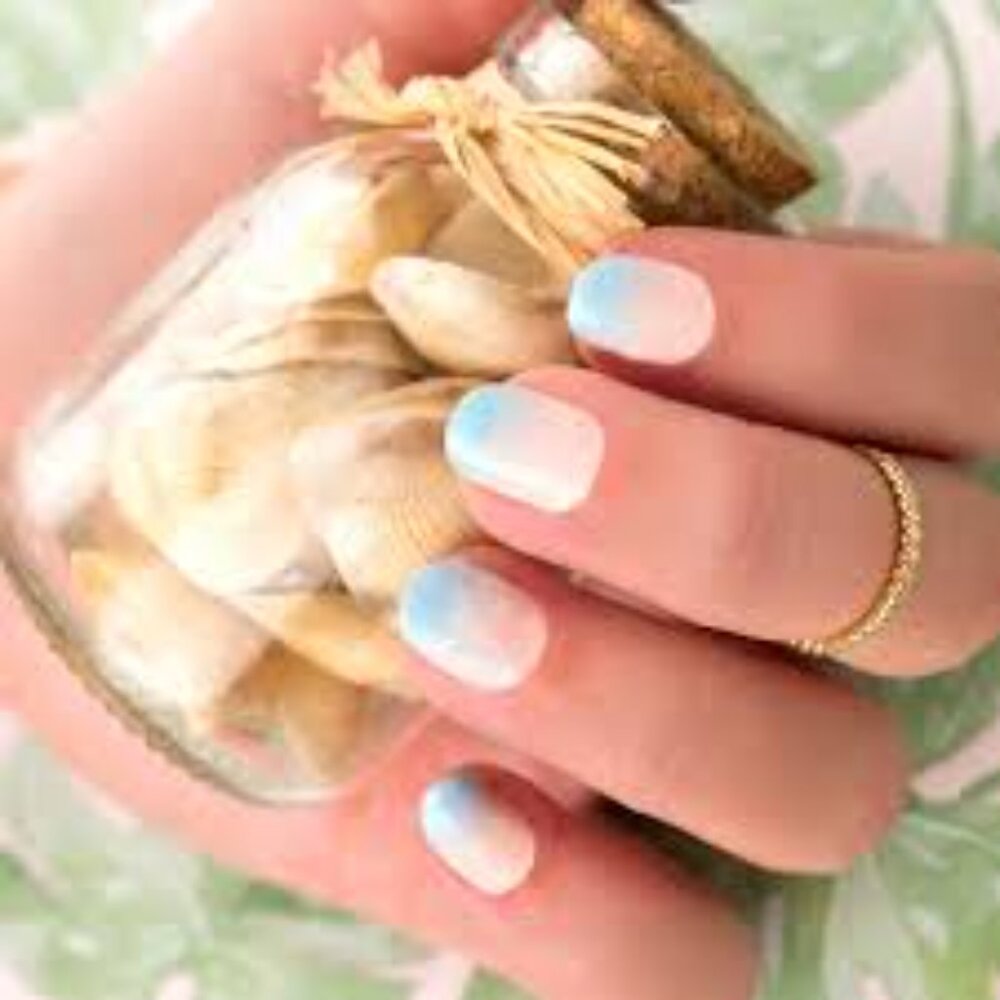 Color Street Seaside Dreams - Pastel Pink and Blue Nails - Retired & New